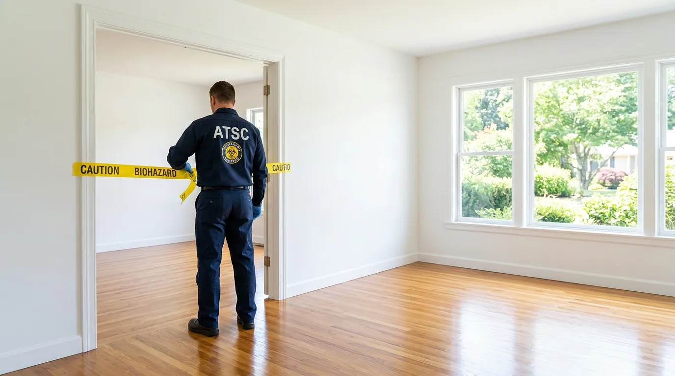 Certified biohazard cleanup crew performing Crime Scene Cleanup in Secaucus